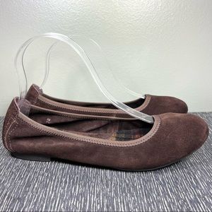 Born Julianne Brown Suede Ballet Flats Women’s Shoes Size 8 M